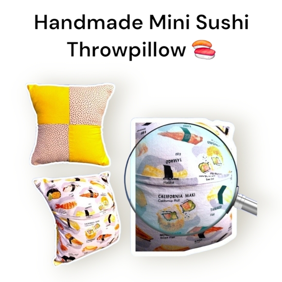 Mini Handmade Sushi Throwpillow - Picture 1 of 5